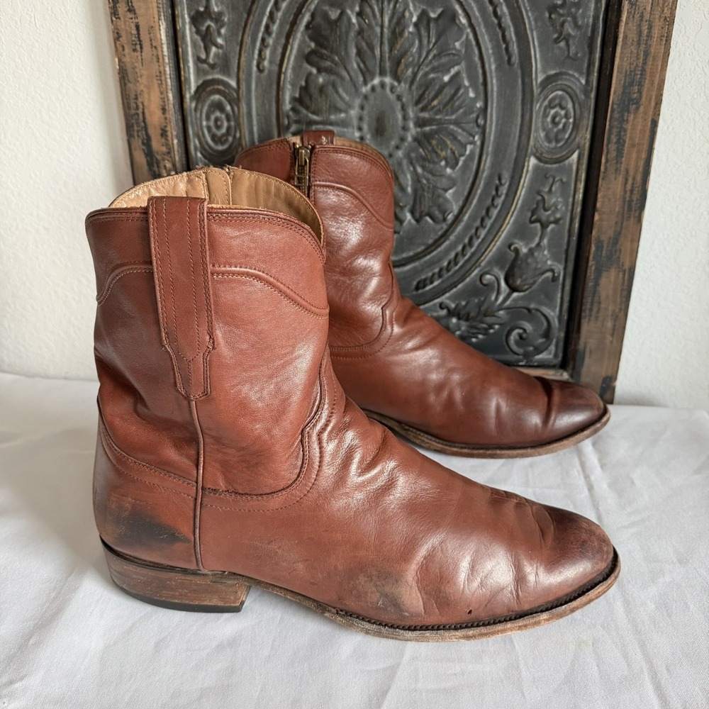 Tecovas The Dean Leather Western Modern Cowboy Boot Men 15 EE Distressed Brown